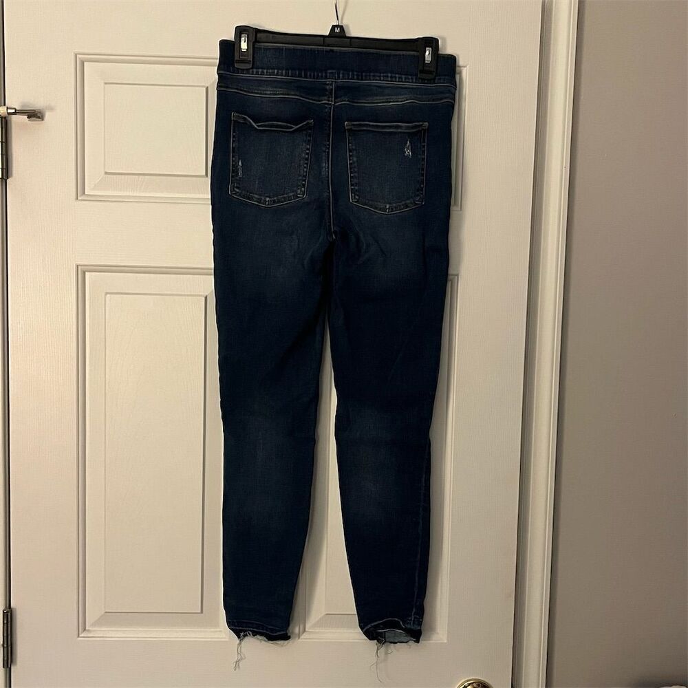 SPANX Women's Distressed Ankle Skinny Jeans Blue Size M - Picture 3 of 8